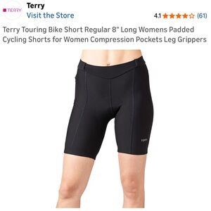 Terry Women’s padded cycling / Riding 8” biker compression Bella shorts